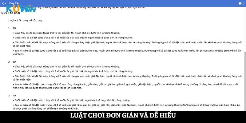 Luật chơi đơn giản và dễ hiểu